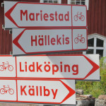 Rödvit skylt